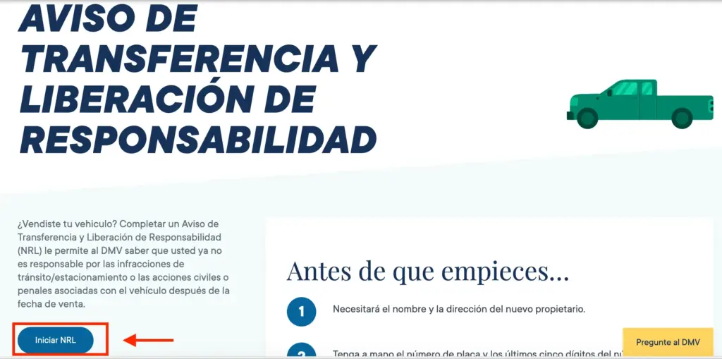 como dar de baja un carro en el dmv